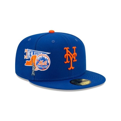 Sapca New Era New York Mets MLB City Patch 59FIFTY Fitted - Albastri